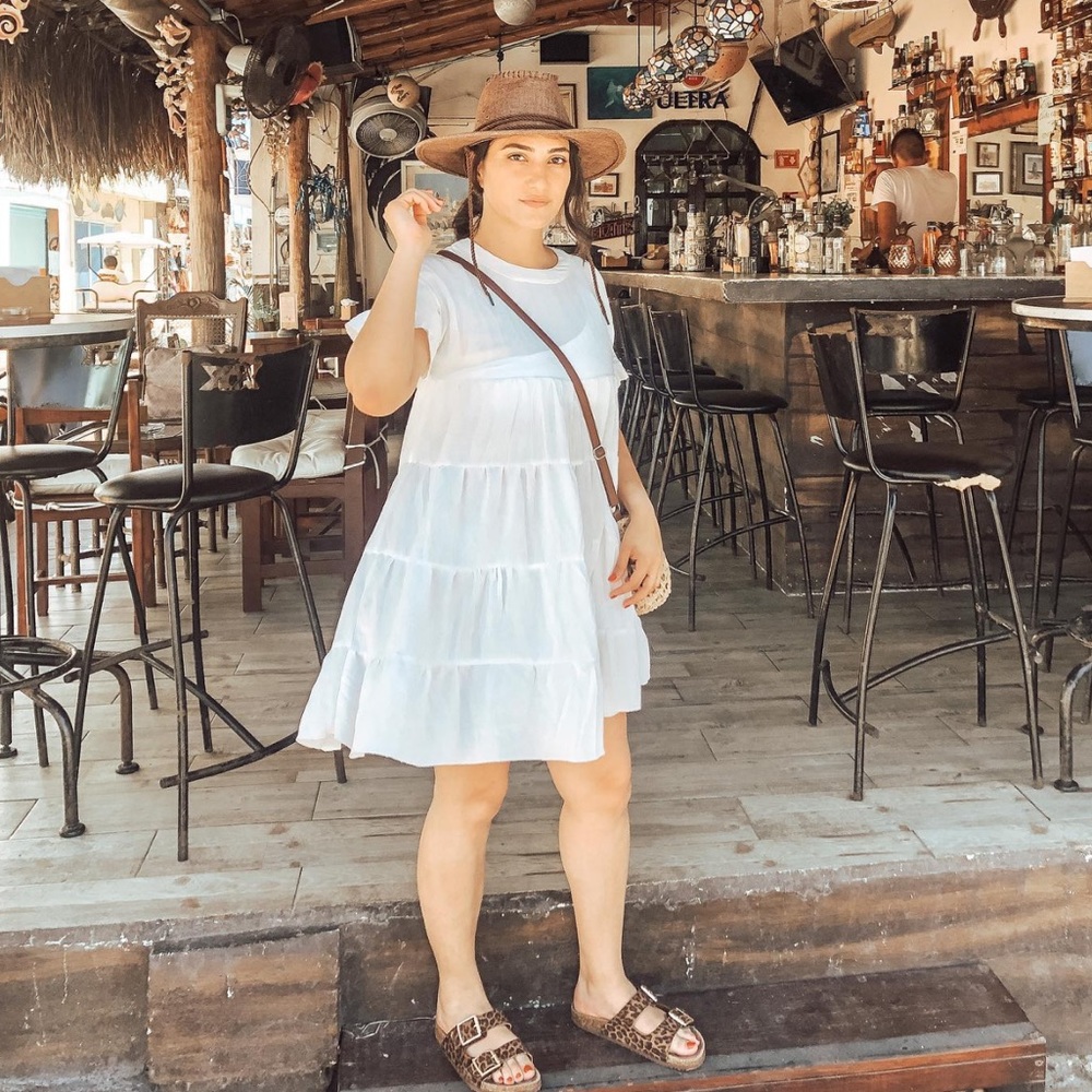 White large babydoll dress